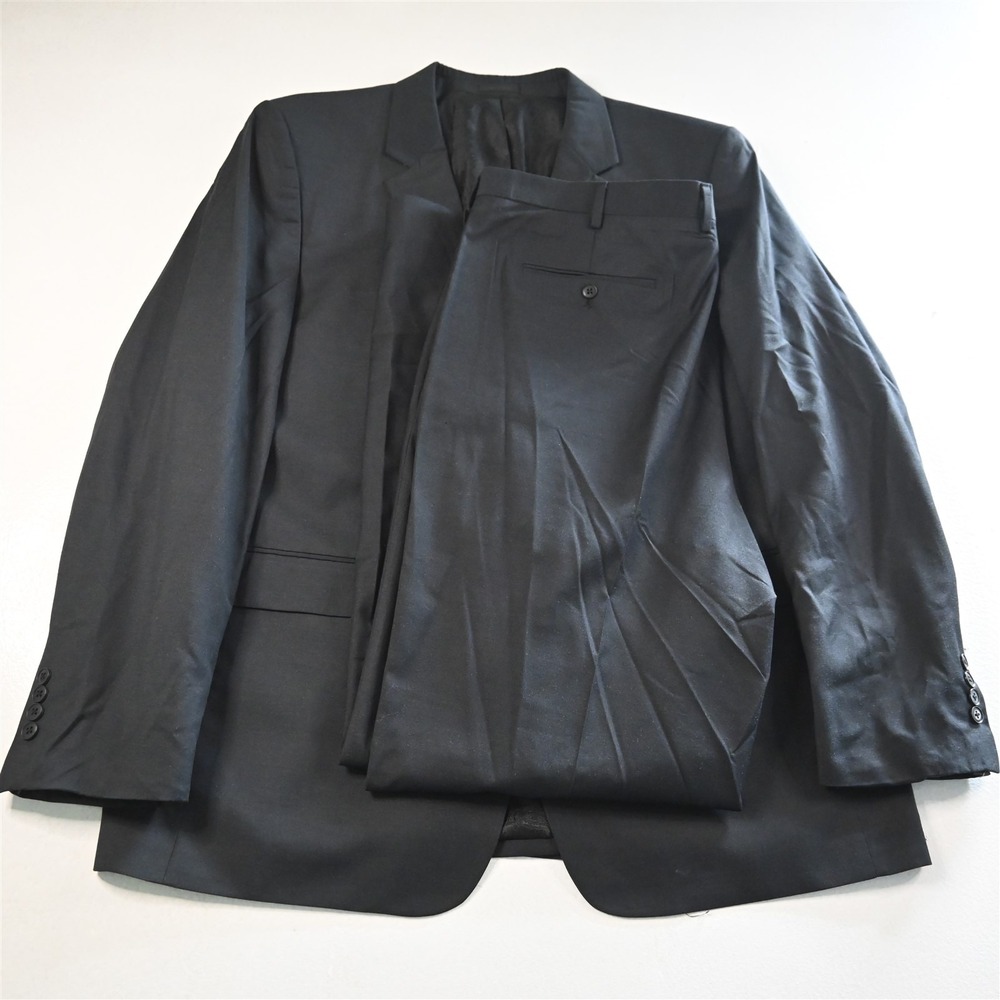 Andrew Fezza 48L 40x36‎ Charcoal Gray Mens Jacket Pants Suit